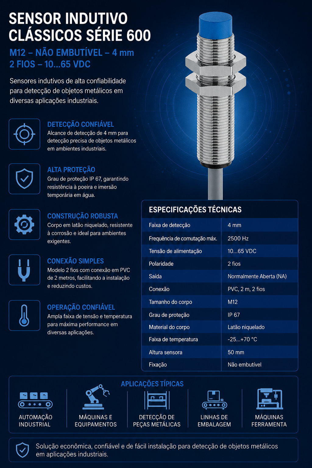 sensor indutivo serie 600